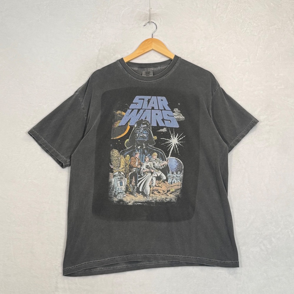 Comfort Colors Gray Star Wars Graphic T-Shirt XL